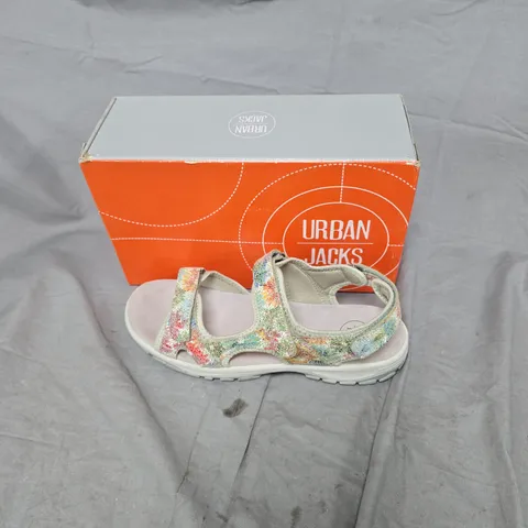 URBAN JACKS FLORAL SANDALS WITH VELCRO STRAPS-SIZE 41