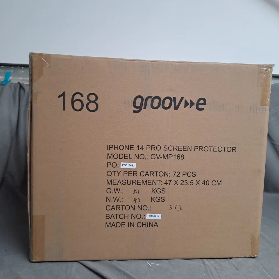 BOXED GROOVE IPHONE 14 PRO SCREEN PROTECTORS - 72PCS 