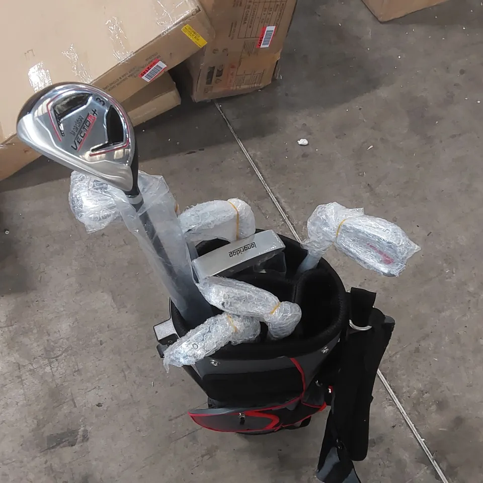 BOXED LONGRIDGE VECTOR + GOLF BAG WITH CLUBS