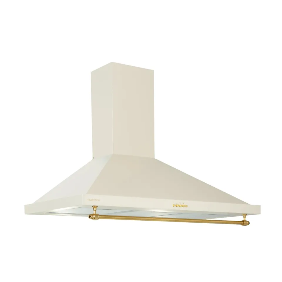 KLARSTEIN MONTBLANC 90CM 599.2M³/H RETRO CHIMNEY COOKER HOOD​ CREAM