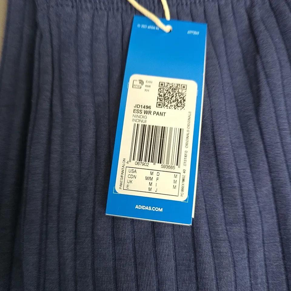 ADIDAS NAVY RIBBED KNIT PANTS – UK M (MEN'S)