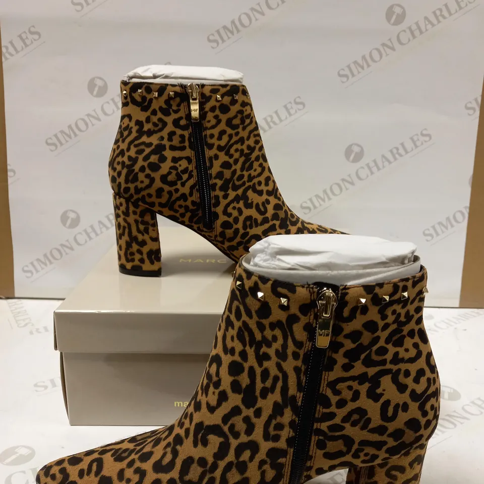 BOXED BRAND NEW MARC FISHER CLIENT STUDDED LEOPARD ANKLE BOOT SIZE 5.5