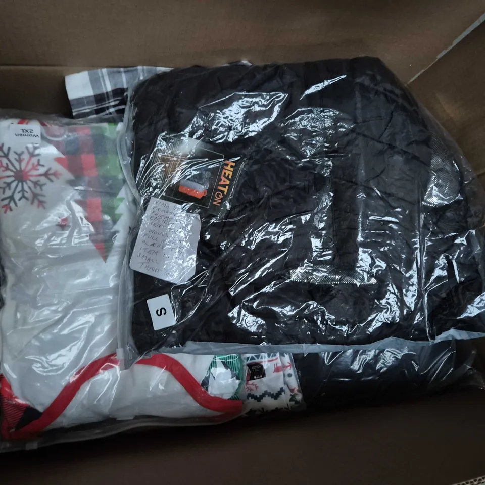 APPROXIMATELY 35 ASSORTED CLOTHING ITEMS IN VARIOUS SIZES, STYLES & COLOURS TO INCLUDE BRANDS SUCH AS AMSTERDAM, SHEIN, HEAT ON, ETC - COLLECTION ONLY