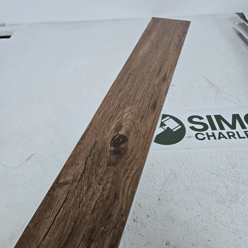 APPROXIMATELY 20 WOOD-EFFECT SELF-ADHESIVE VINYL FLOORING PLANKS