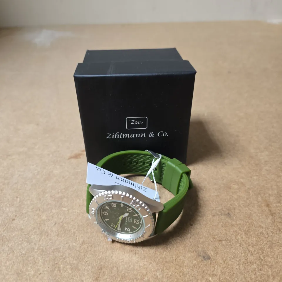ZIHLMANN & CO WRISTWATCH – GREEN DIAL, GREEN STRAP