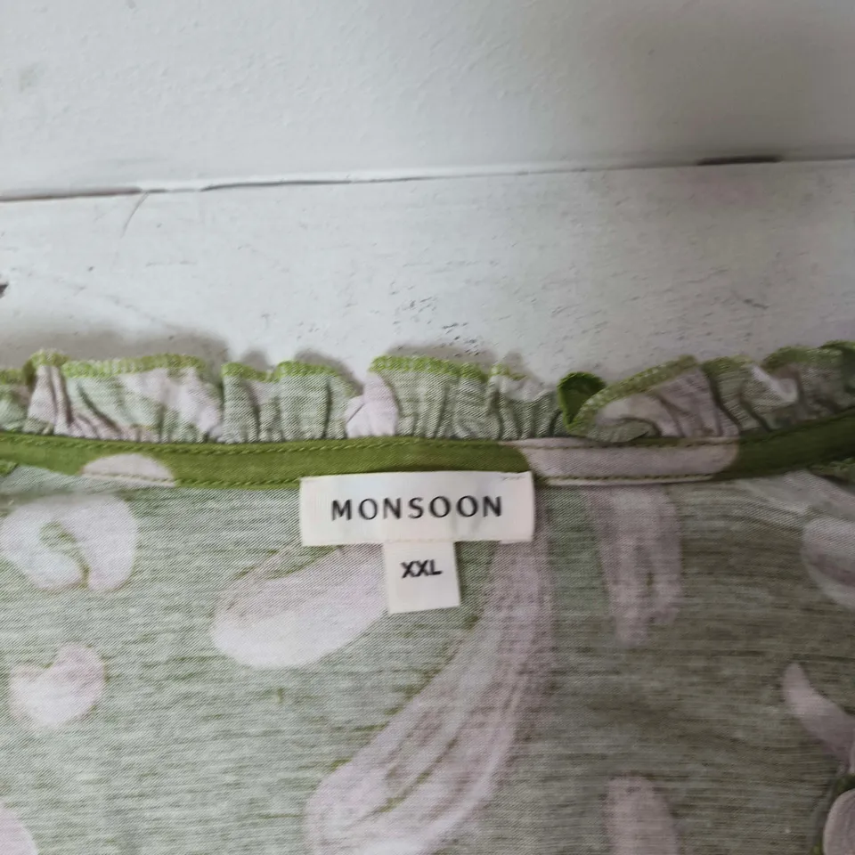 MONSOON WOMEN'S GREEN FLORAL DRESS – SIZE XXL