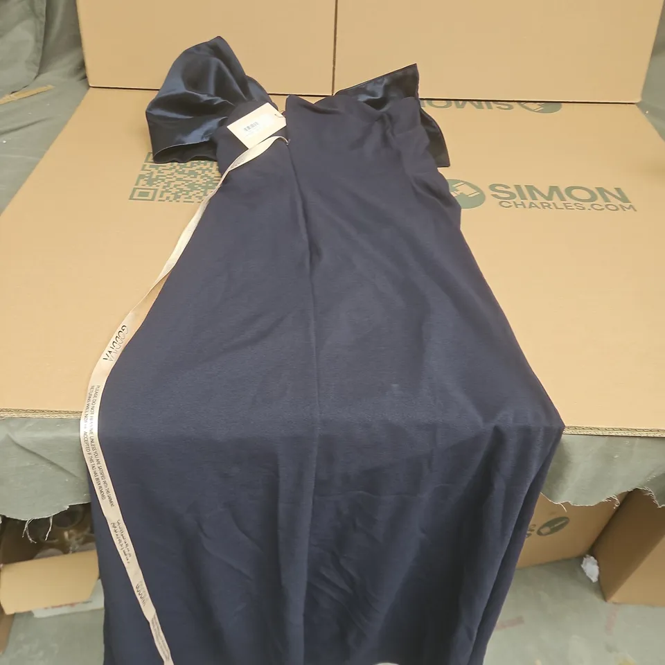 GODIVA NAVY BOW DETAIL LONG LINE DRESS - UK 12