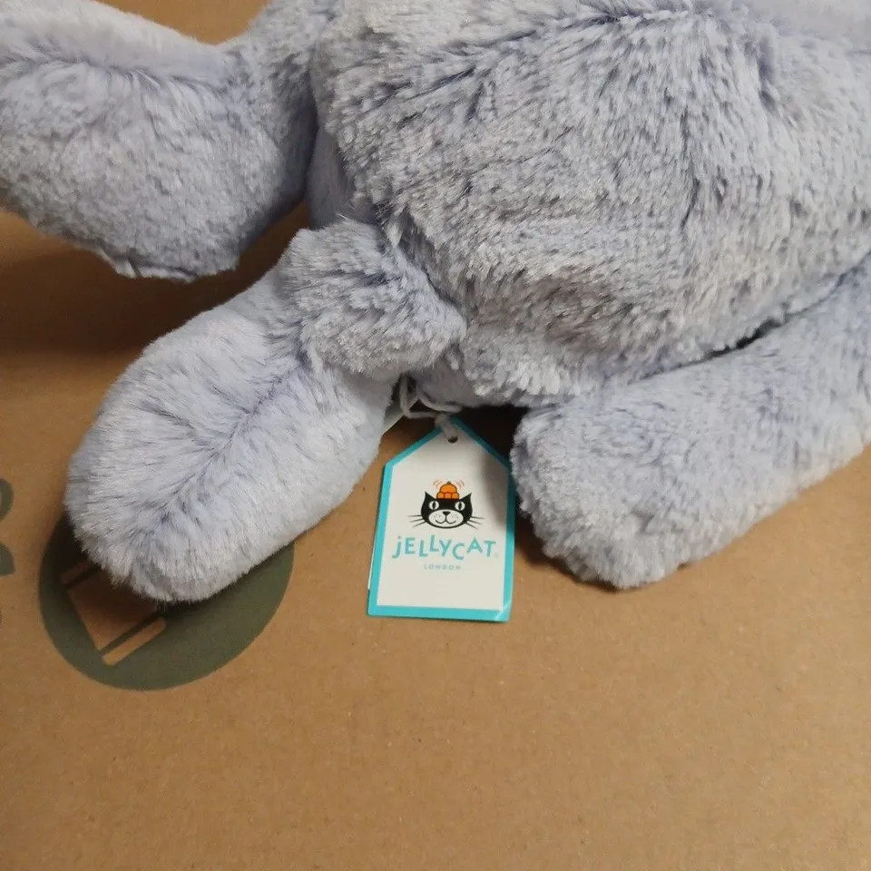 JELLYCAT BASHFUL HIPPO SOFT TOY IN BRANDED BLUE BAG