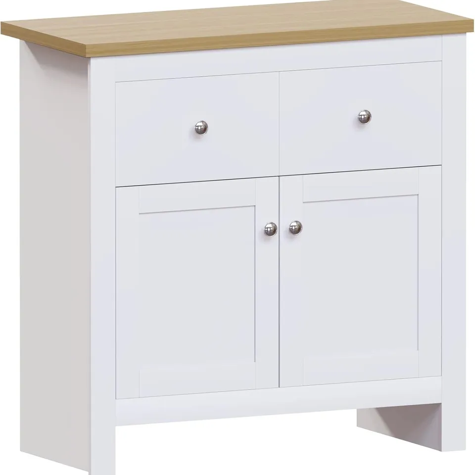 BOXED VIDA DESIGNS ARLINGTON 2 DRAWER 2 DOOR SIDEBOARD - WHITE