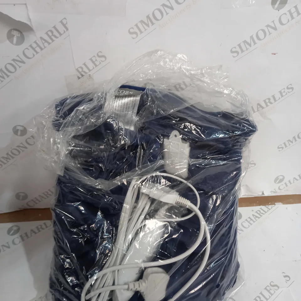 COZEE HOME HEATED PLUSH WEARABLE BLANKET IN NAVY