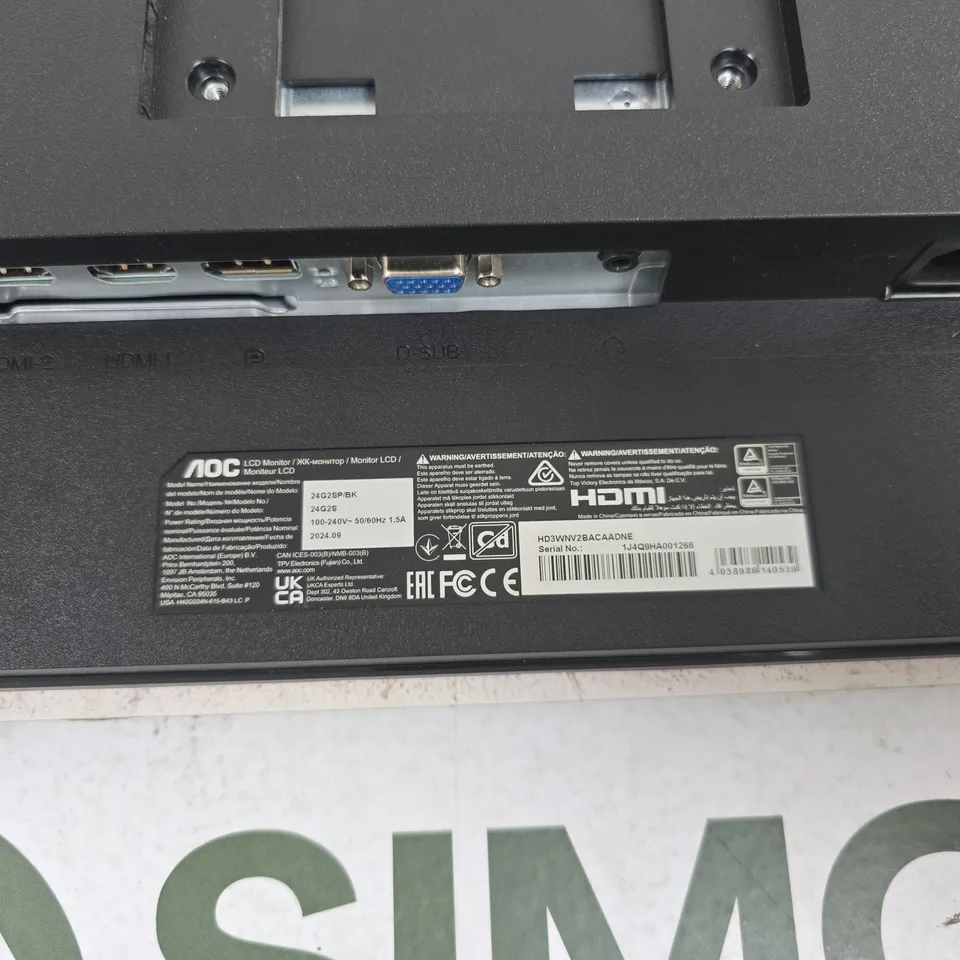 AOC 24" MONITOR 