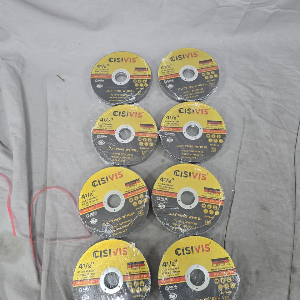 CISVIS CUTTING WHEELS 4½ IN (115 X 1.0 X 22 MM) PACK OF 8
