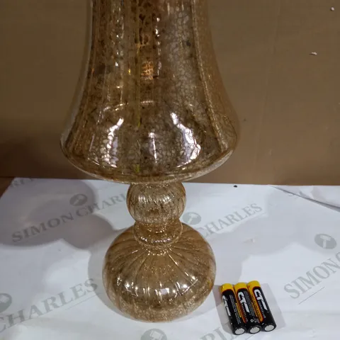 HOME REFLECTIONS PRE-LIT LED MERCURY GLASS LAMP GOLD