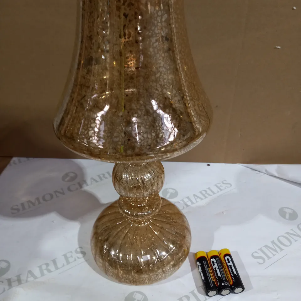 HOME REFLECTIONS PRE-LIT LED MERCURY GLASS LAMP GOLD