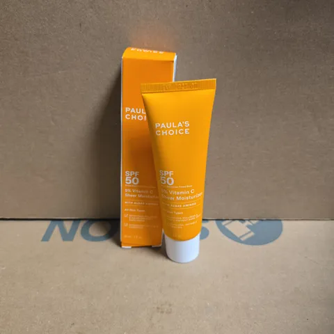 PAULA'S CHOICE SPF 50 BROAD SPECTRUM SUNSCREEN WITH 5% VITAMIN C – SHEER MOISTURIZER