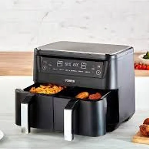 BOXED TOWER VORTX DUAL BASKET AIR FRYER 8L - BLACK