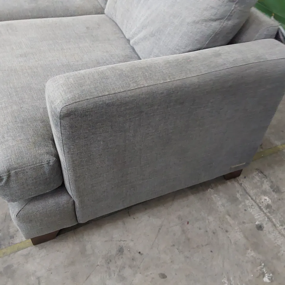 QUALITY BRITISH DESIGNER LOUNGE Co. TWO SEATER SOFA GREY FABRIC 