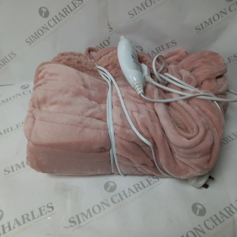 BOXED COZEE HOME HEATED BLANKET IN PINK