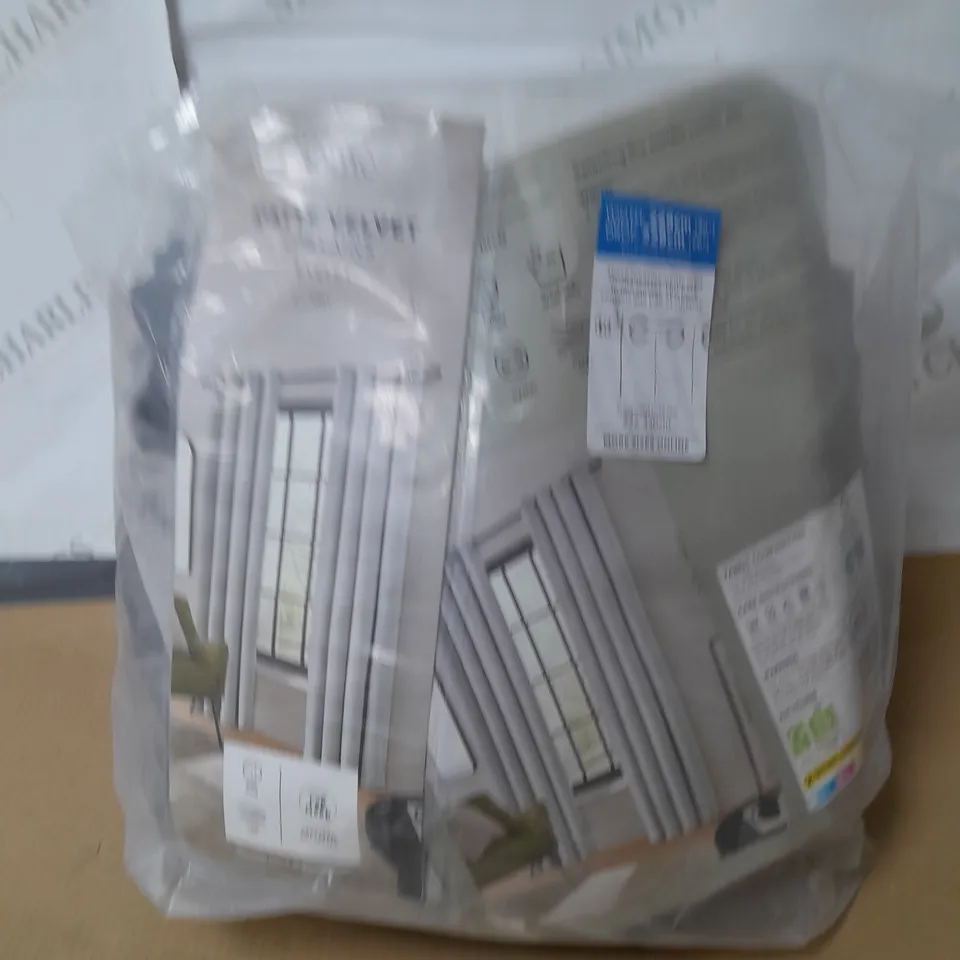 GEORGE HOME GREY MATTE VELVET EYELET CURTAINS