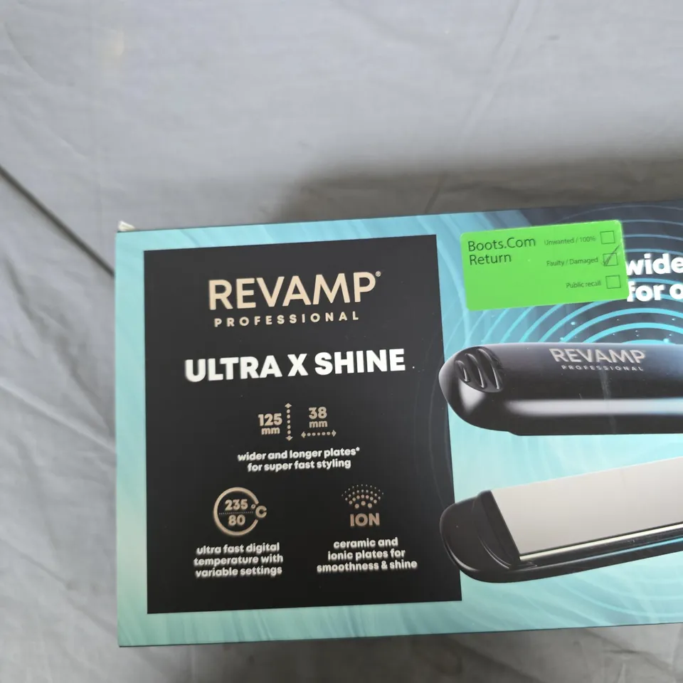 REVAMP PROFESSIONAL ULTRA X SHINE HAIR STRAIGHTENER – CERAMIC & IONIC PLATES 
