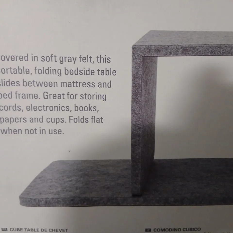 PALLET OF APPROXIMATELY 188 BOXED KIKKLAND CUBE TABLE BEDSIDE TABLE – PORTABLE FOLDING
