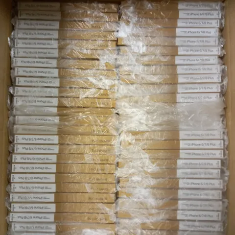 BOX OF 50 BRAND NEW GROOV-E IPHONE 6/7/8 PLUS BUMPER PHONE CASES IN WHITE