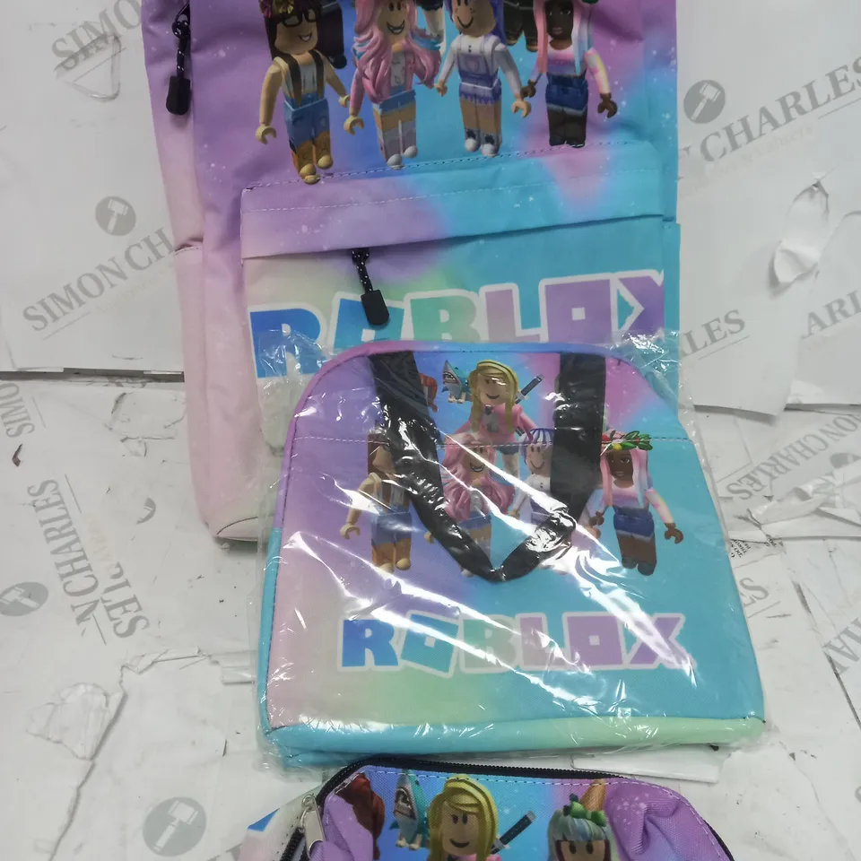 3 PIECE ROBLOX BAG SET INCLUDING BACKPACK, LUNCHBOX AND PENCIL CASE
