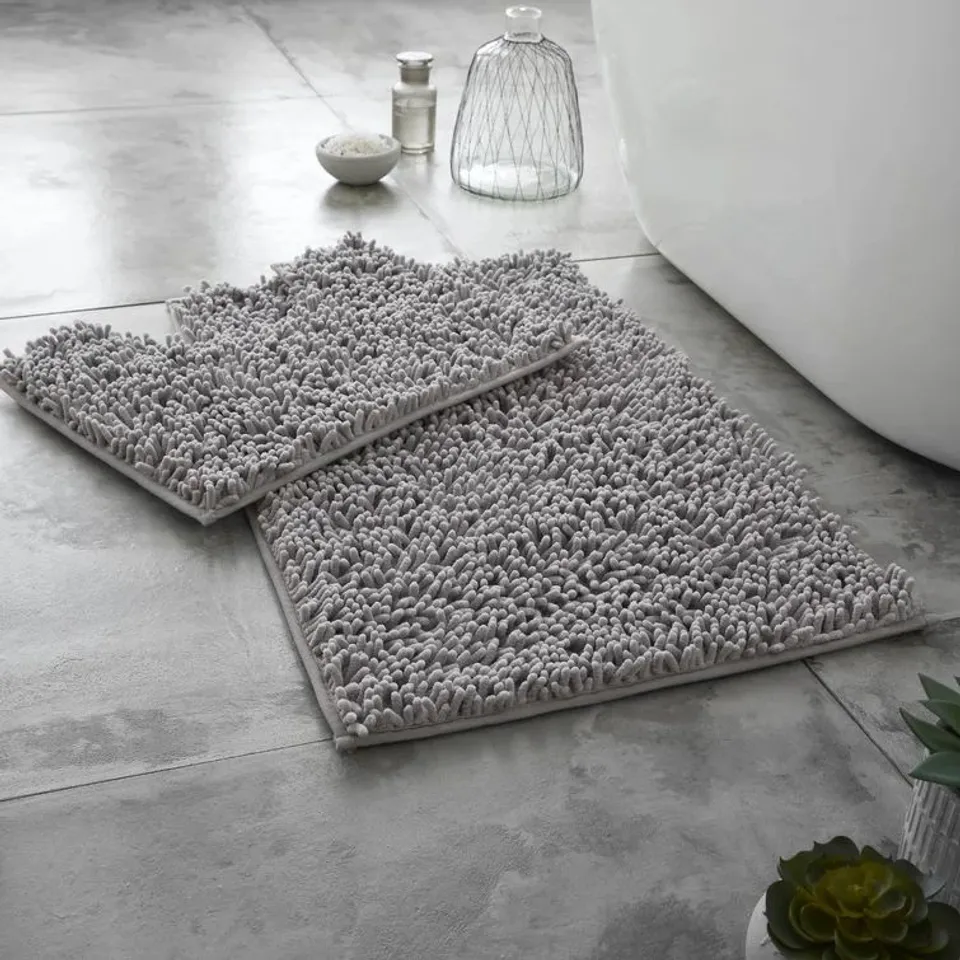 BOXED LILLE  2 PIECE SET RECTANGULAR U-SHAPED BATH MAT