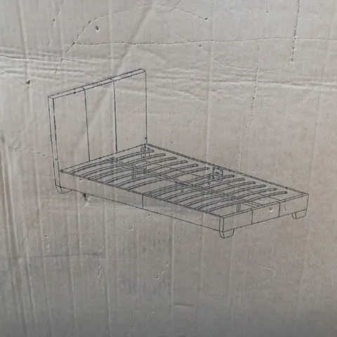 BOXED RILEY FABRIC SINGLE BED FRAME - GREY (1 BOX) [COLLECTION ONLY]
