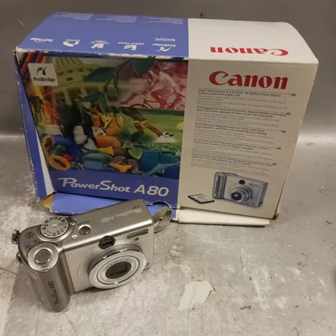 BOXED CANON POWERSHOT A80 DIGITAL CAMERA 