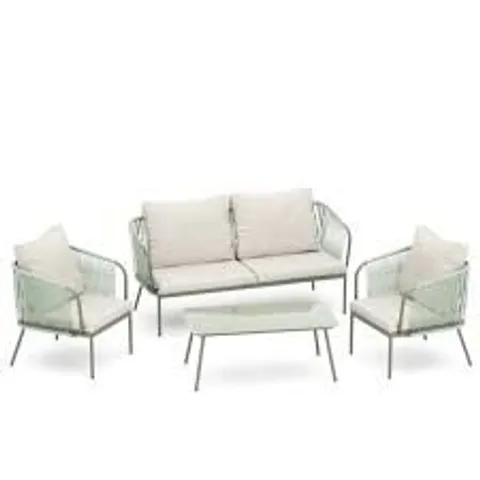 MY GARDEN STORIES 2 CHAIRS, SOFA & TABLE ROPE CONVERSATION SET (1 BOX)