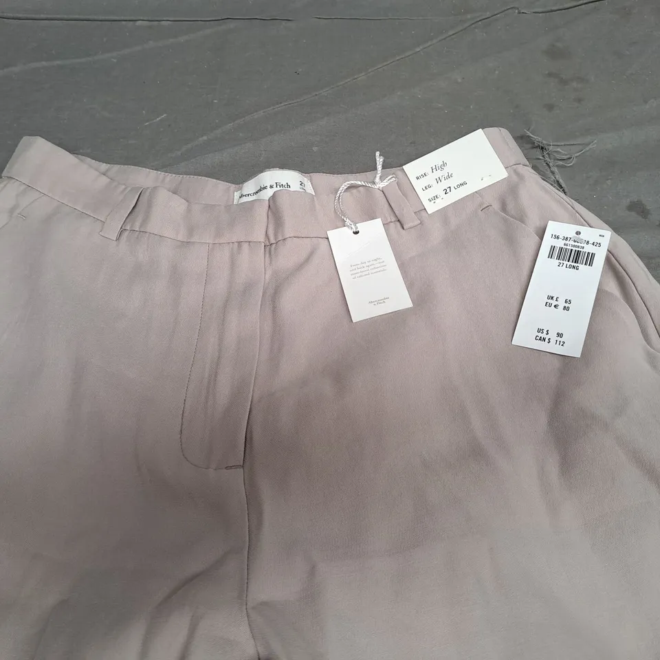 ABERCROMBIE & FITCH TROUSERS IN BROWN SIZE 27 LONG 