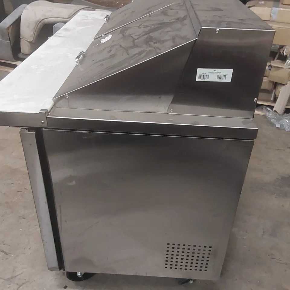 TRUE COMMERCIAL DOUBLE DOOR PREP COUNTER FRIDGE TSSU-60-24M-B-ST