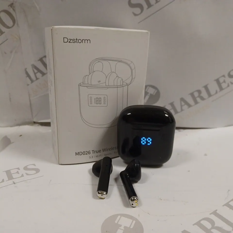 BOXED DZSTORM MD026 TRUE WIRELESS EARBUDS - BLACK