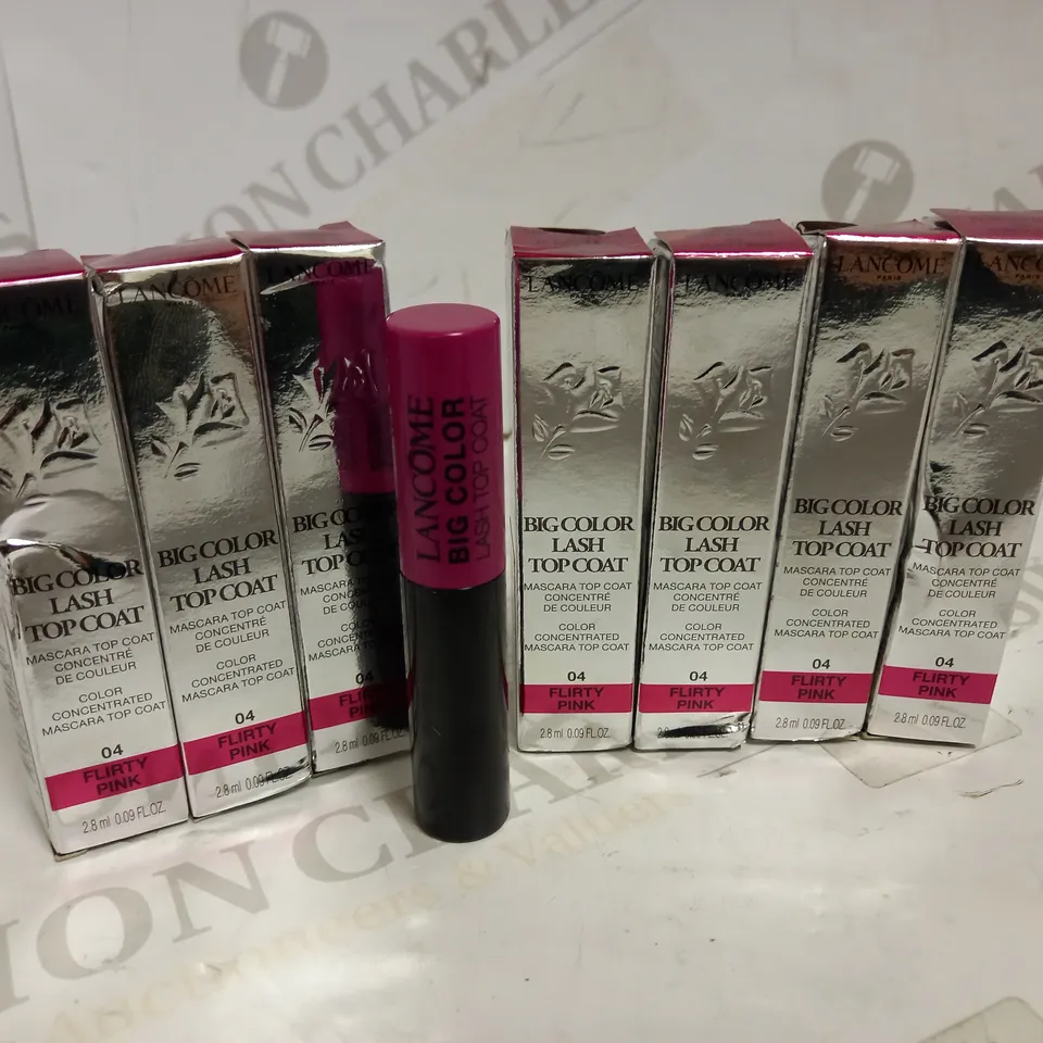 LOT OF 7 LANCOME BIG COLOUR LASH TOP COAT IN FLIRTY PINK