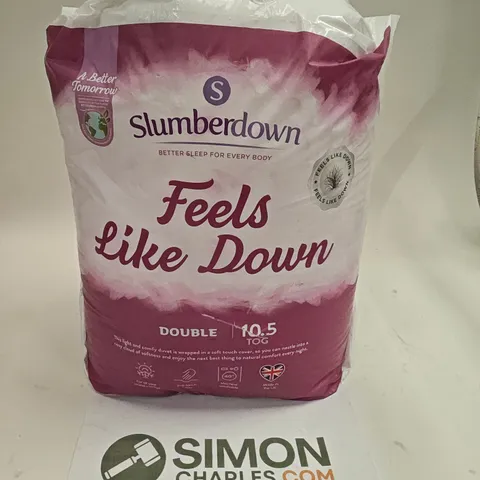 SLUMBER DOWN FEELS LIKE DOWN DOUBLE DUVET 10.5 TOG