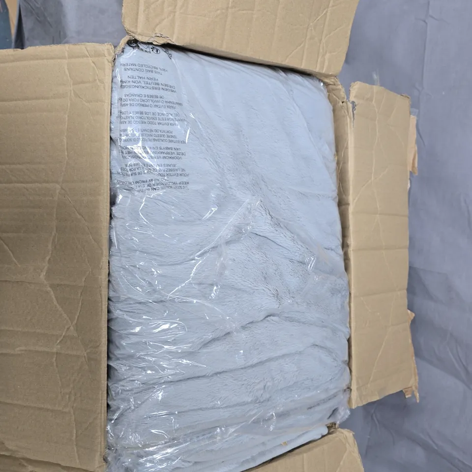 COZEE HOME FAMILY SIZED FAUX FUR AND VELVETSOFT HEATED THROW