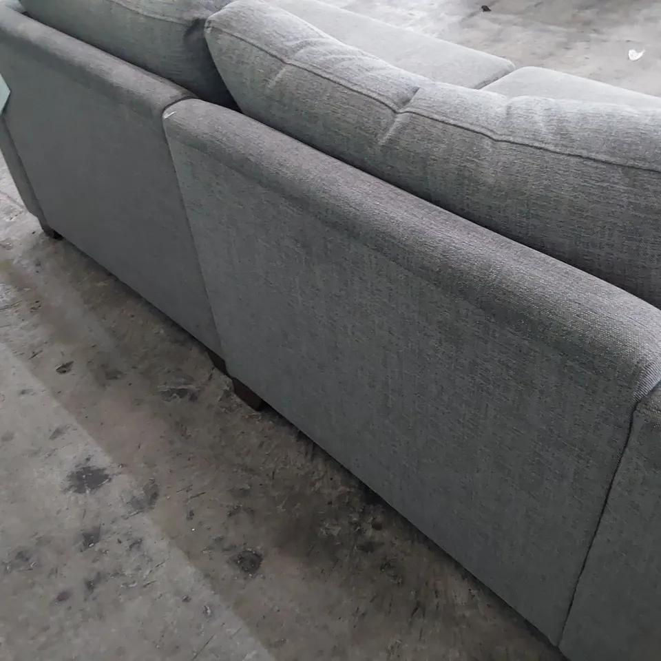 QUALITY BRITISH DESIGNER LOUNGE Co. TWO SEATER SOFA GREY FABRIC 