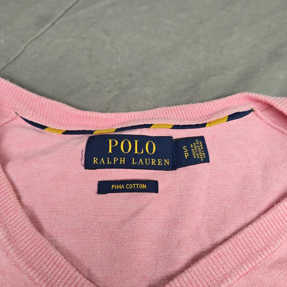 RALPH LAUREN POLO LADIES JUMPER PINK SIZE SMALL