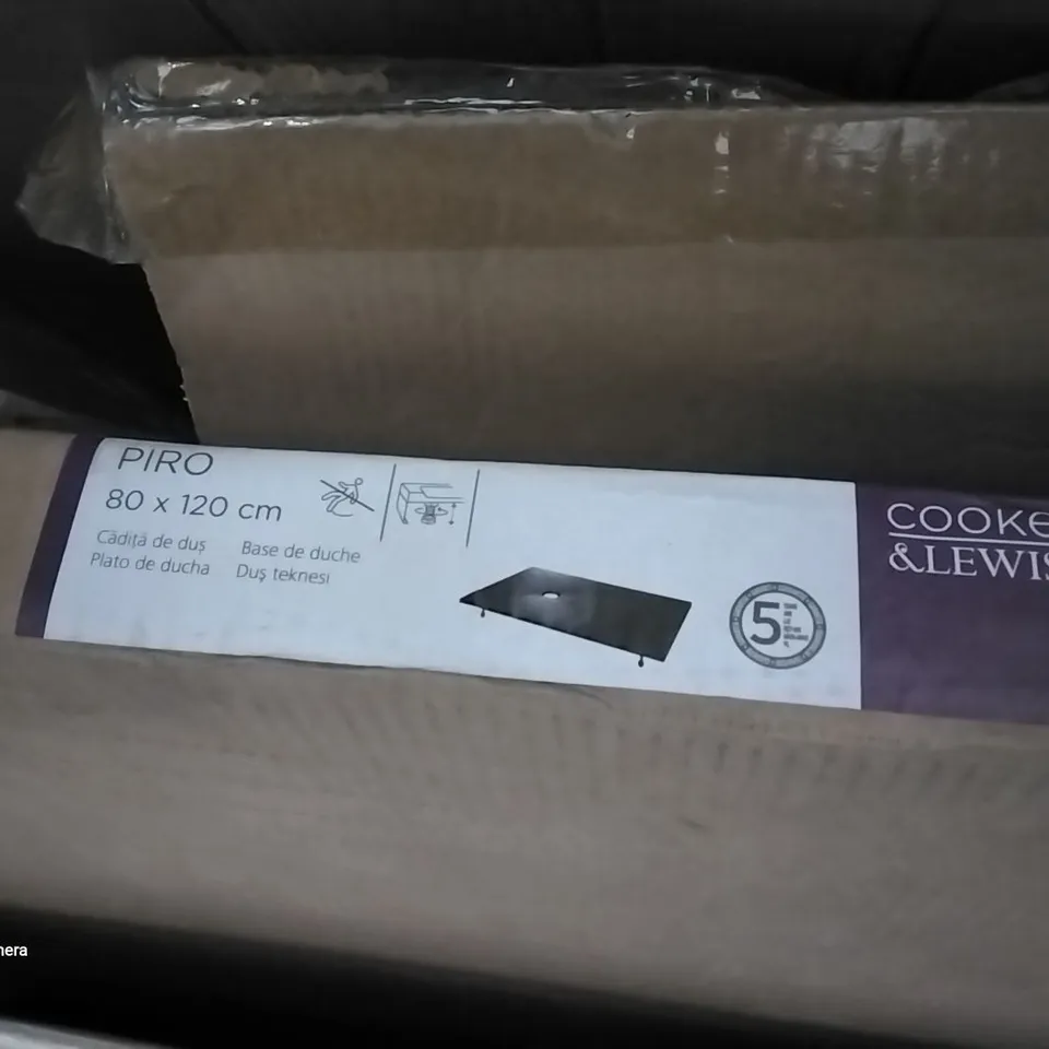 BOXED COOKE&LEWIS PIRO BLACK SHOWER BASE
