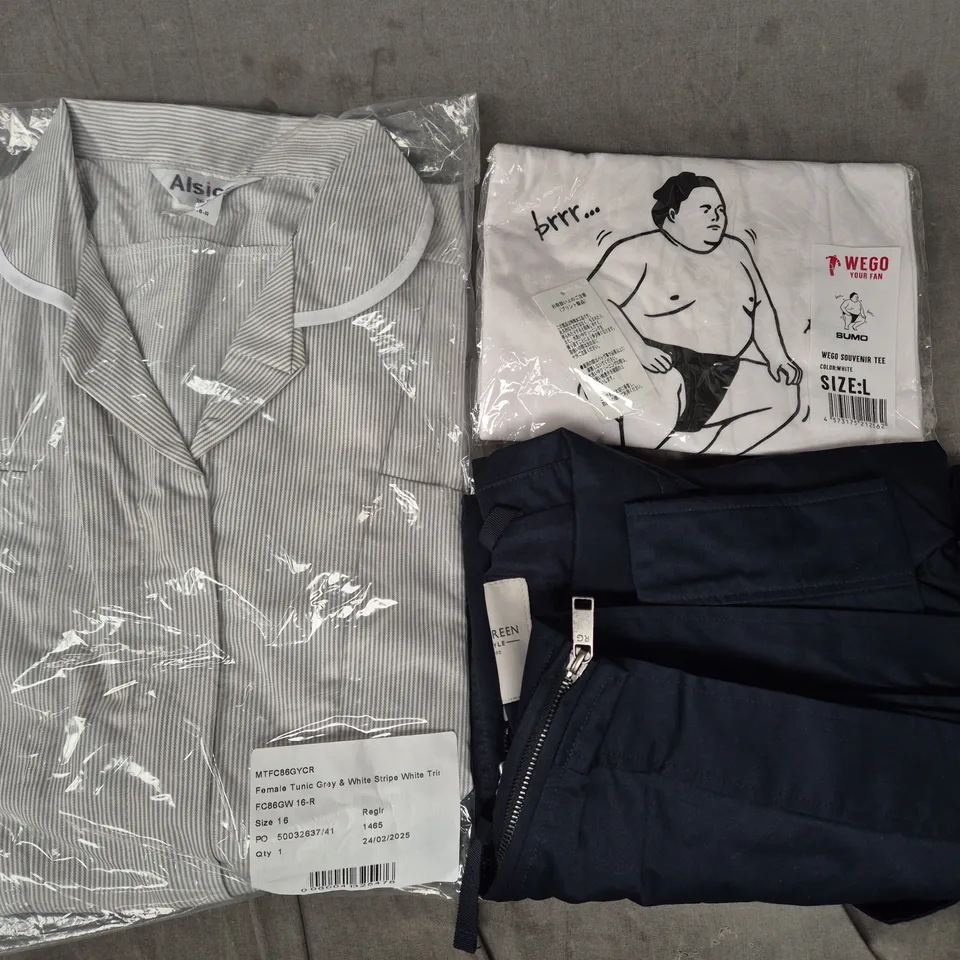 APPROXIMATELY 20 ASSORTED CLOTHING AND FASHION PRODUCTS IN VARIOUS STYLES AND SIZES - COLLECTION ONLY