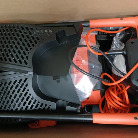 BLACK + DECKER 1400W 34 CM LAWNMOWER WITH BIKE HANDLE CONTROLS