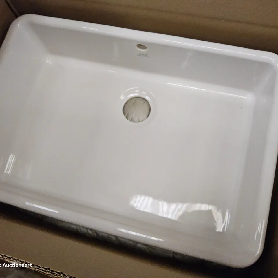 BOXED DEVOL BOWLAND 800 WHITE CERAMIC SINK 