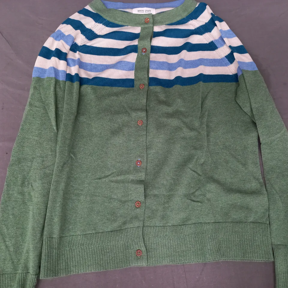 WHITE STUFF CARDIGAN IN MINT GREEN SIZE 16