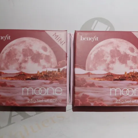 LOT OF 2 BENEFIT COSMETICS WANDERFUL WORLD SILKY-SOFT POWDER BLUSH MINI - RICH BERRY BLUSH