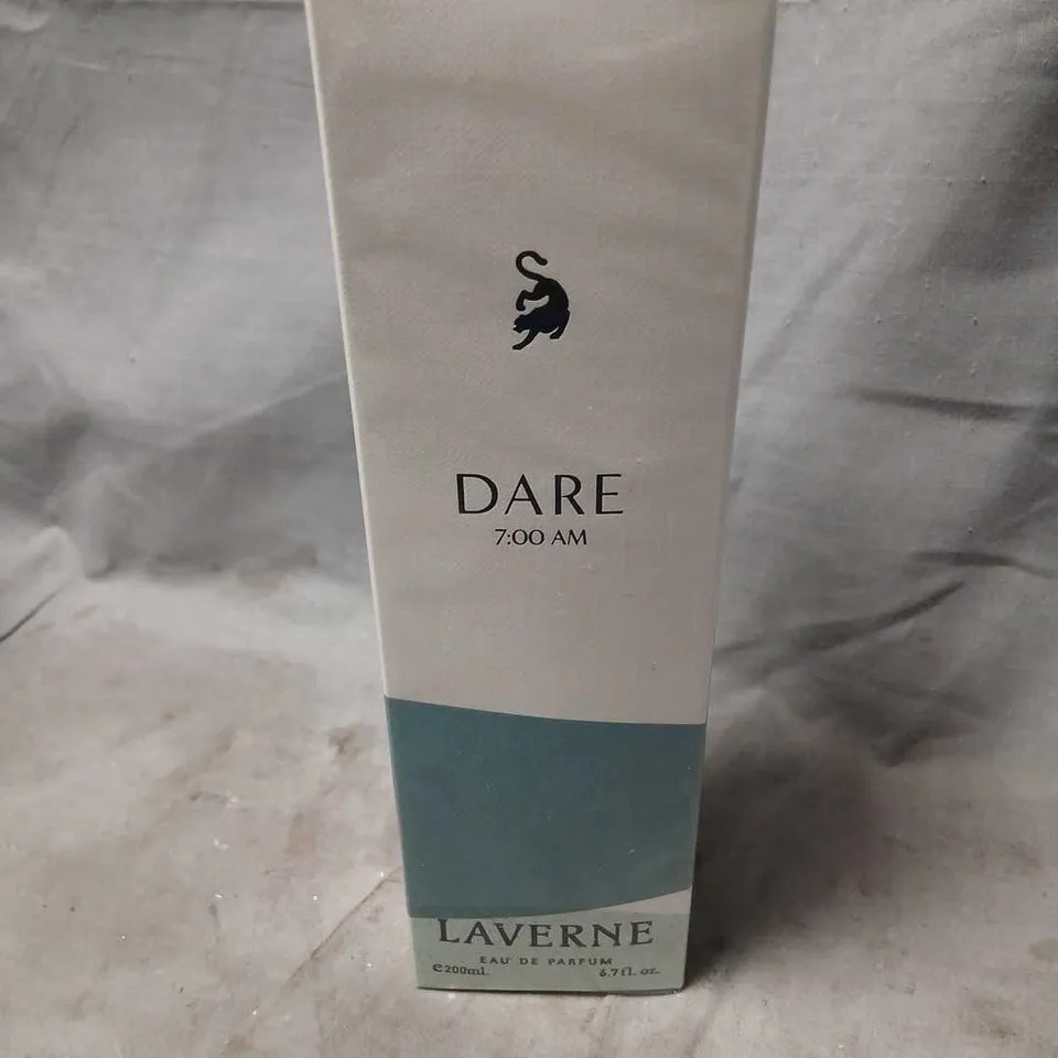 BOXED AND SEALED DARE 7:00AM LAVERNE EAU DE PARFUM 200ML