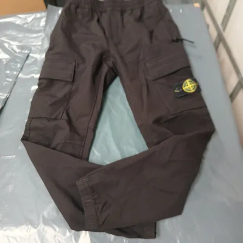 STONE ISLAND BLACK CARGO TROUSERS – MEN'S – UK SIZE 8 YEARS