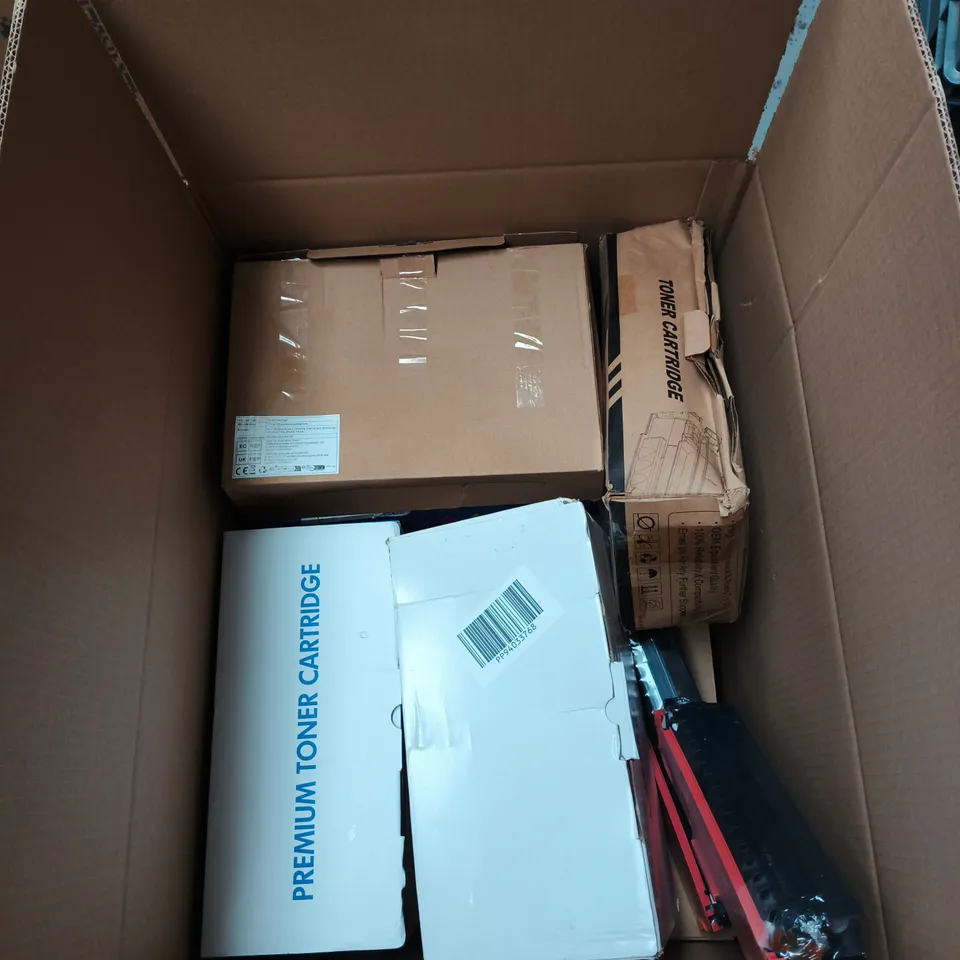 BOX OF APPROXIMATELY 10 ASSORTED PRINTER CARTRIDGE PRODUCTS