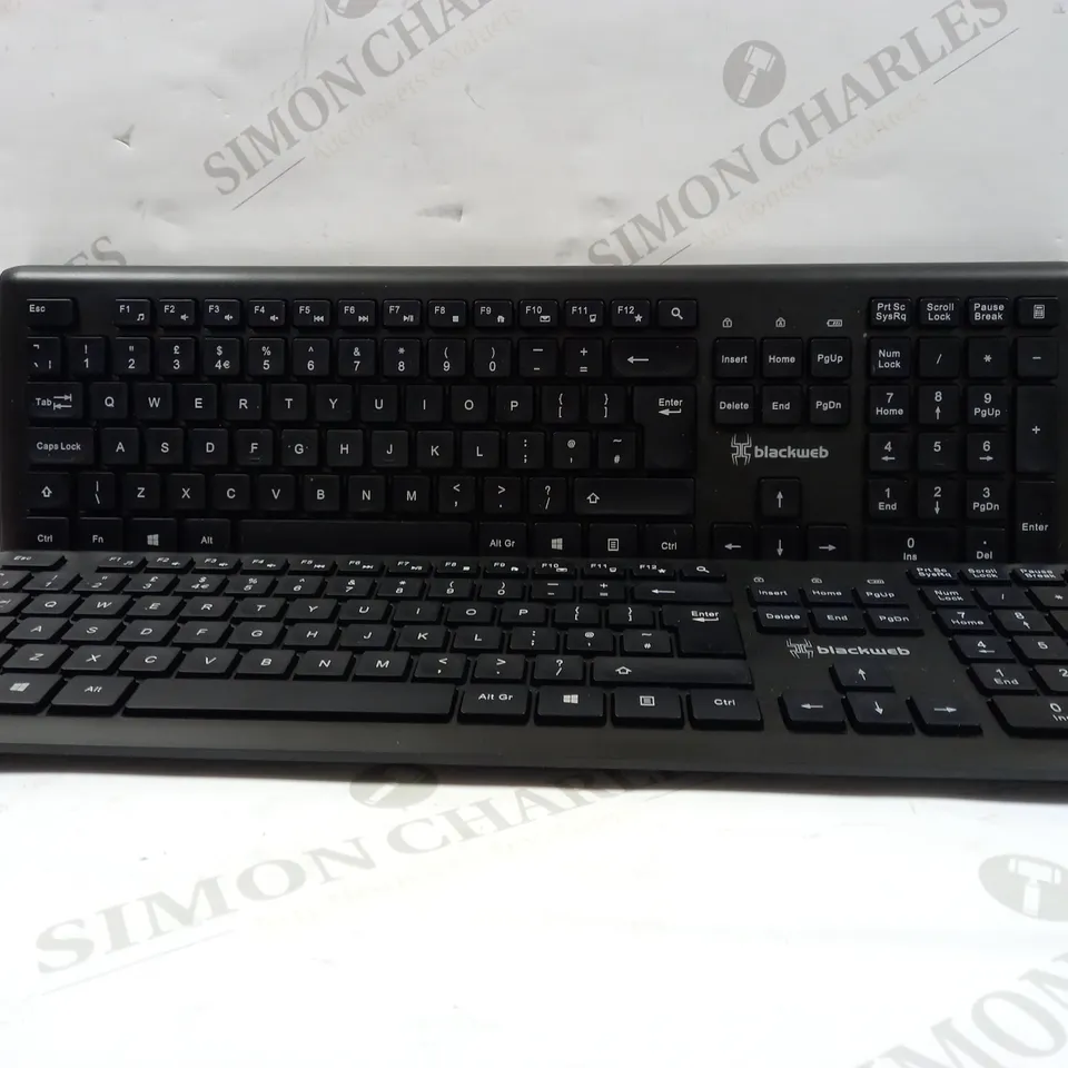 LOT OF 2 BLACKWEB WIRELESS SILENT KEYBOARDS