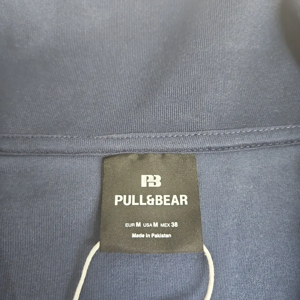 PULL&BEAR NAVY ZIP-UP JACKET, MEN'S SIZE M (EU M / USA M / MEX 38) – MADE IN PAKISTAN